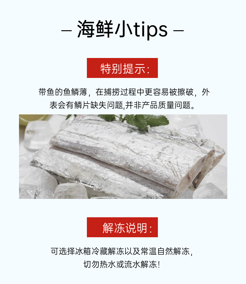 新鲜钓口带鱼